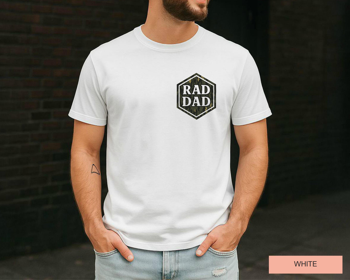 Rad Dad Camo Pocket Print Shirt, Father's Day Gift