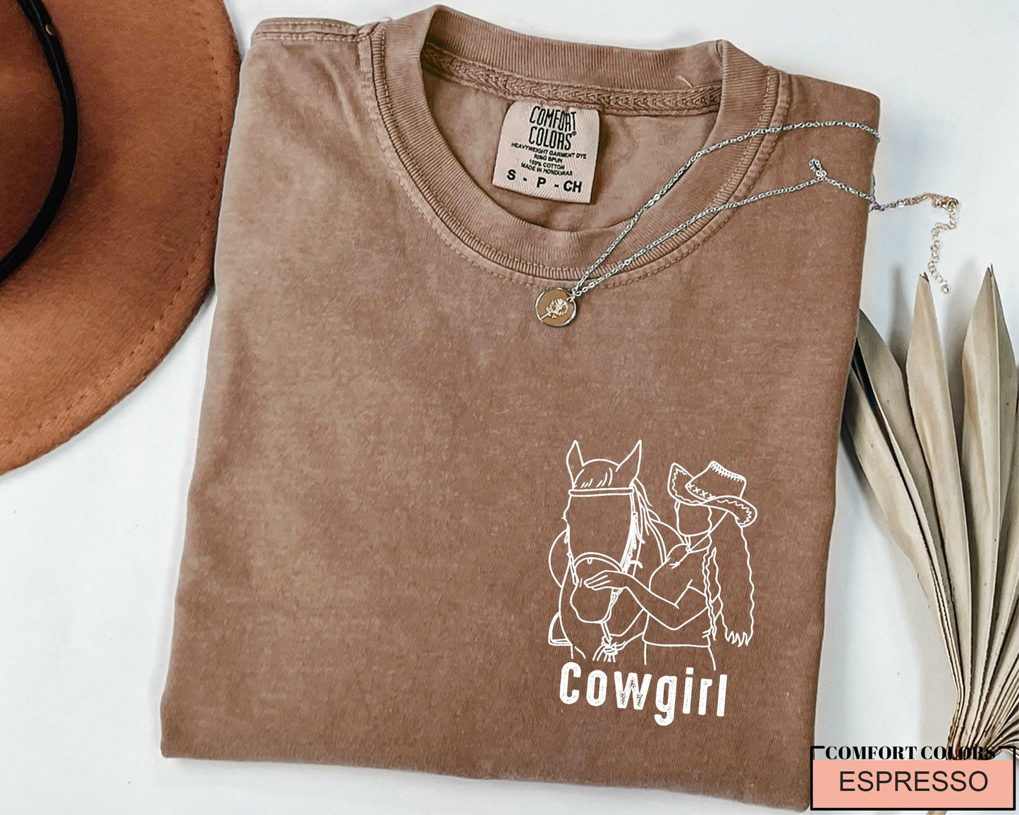 Custom Cowgirl Portrait Shirt: Western Rodeo Line Art