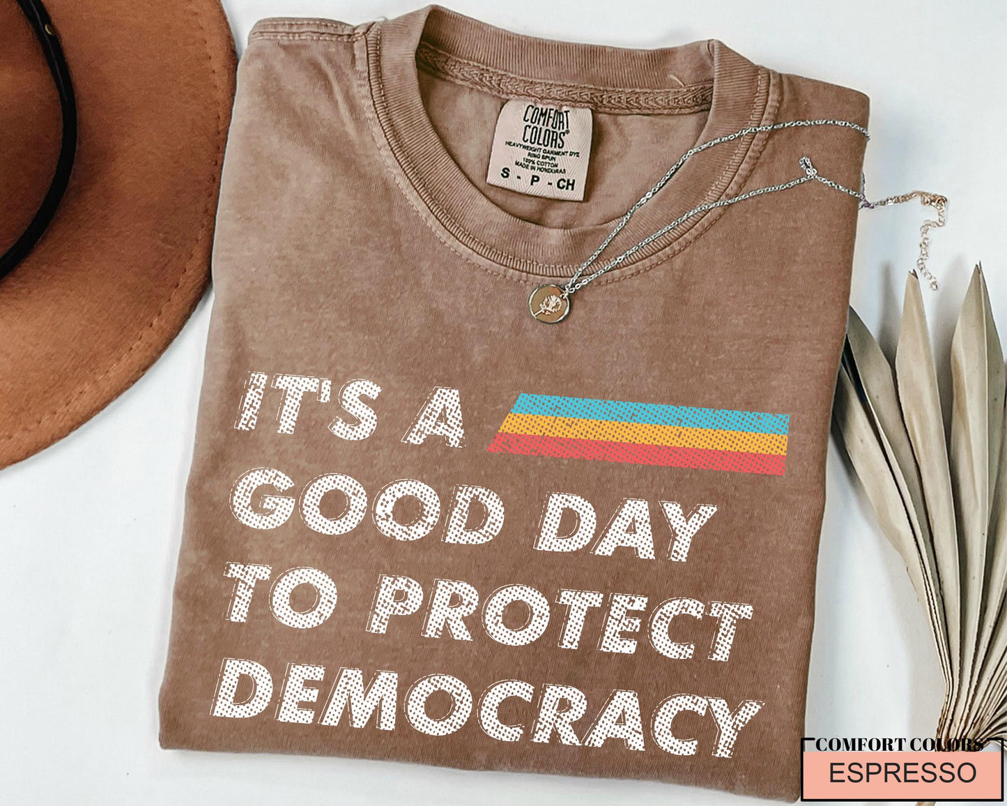 Protect Democracy Comfort Colors Shirt: Political Activism Tee