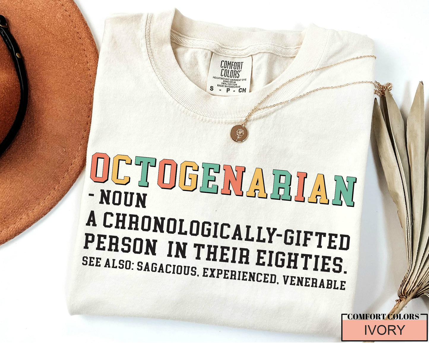 80th Birthday T-Shirt: Octogenarian Gift for Grandpa/Grandma