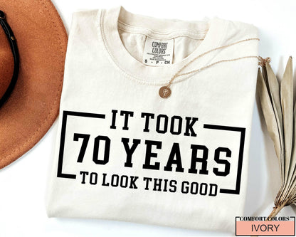 Personalized 70th Birthday Shirt: Custom Year, Comfort Colors Cotton