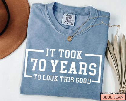 Personalized 70th Birthday Shirt: Custom Year, Comfort Colors Cotton
