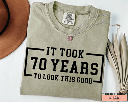 Personalized 70th Birthday Shirt: Custom Year, Comfort Colors Cotton