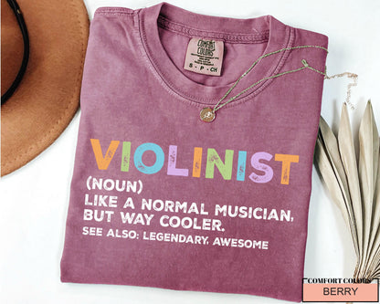 Violinist Definition Shirt: Music Lover Gift, Orchestra Player