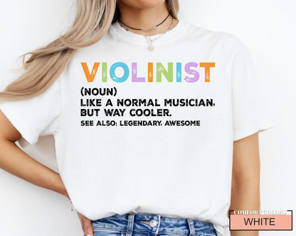 Violinist Definition Shirt: Music Lover Gift, Orchestra Player