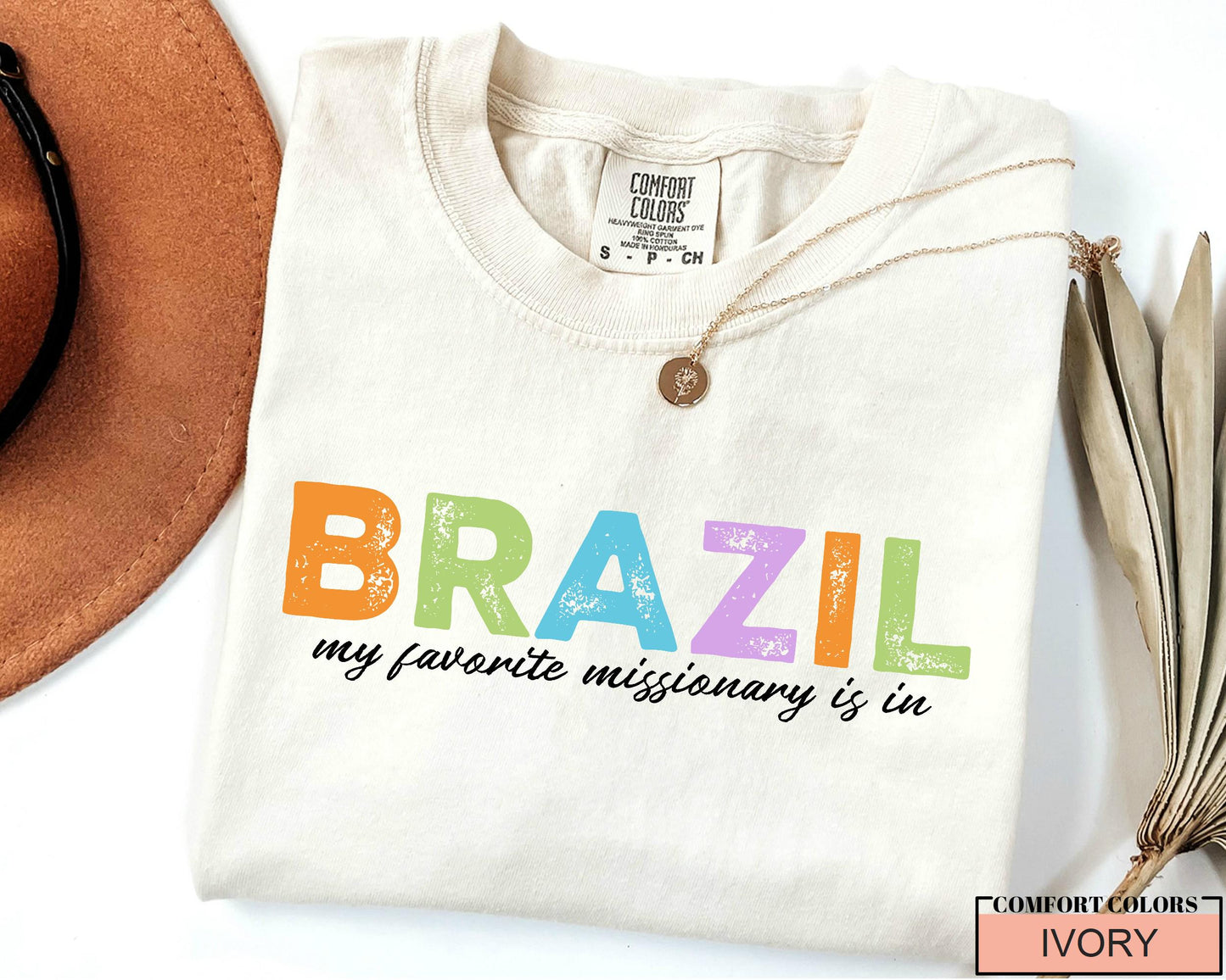 Missionary Mom T-Shirt: LDS Gift, USA & Brazil Heritage