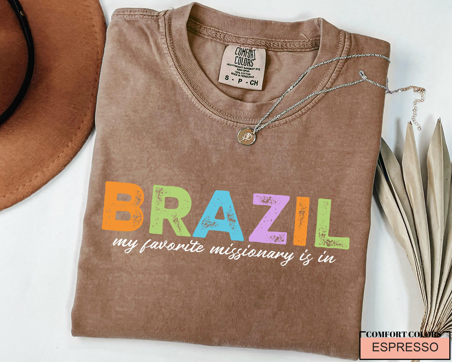 Missionary Mom T-Shirt: LDS Gift, USA & Brazil Heritage