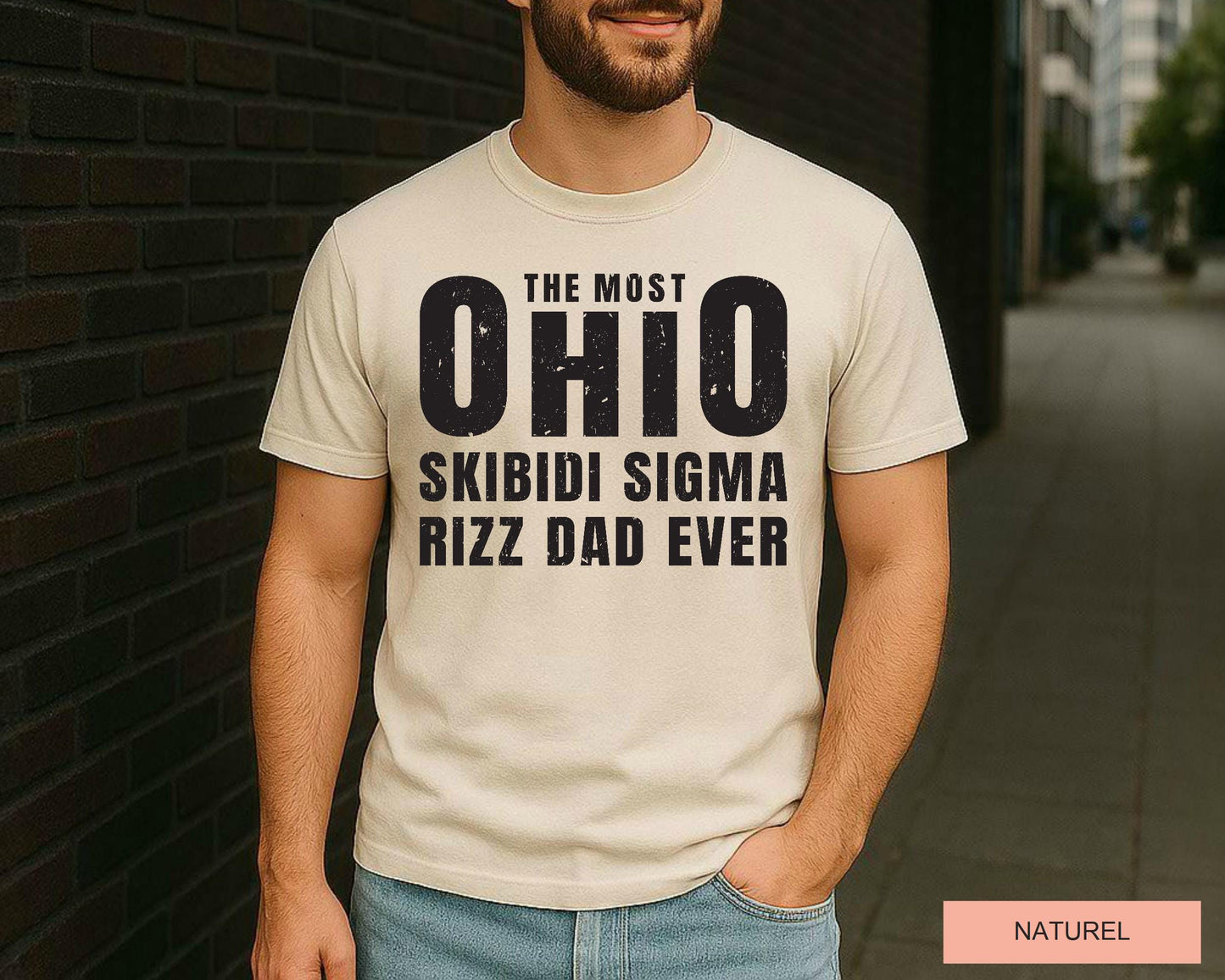 Funny Meme Dad Shirt: The Most Ohio Skibidi Sigma Rizz Dad Ever