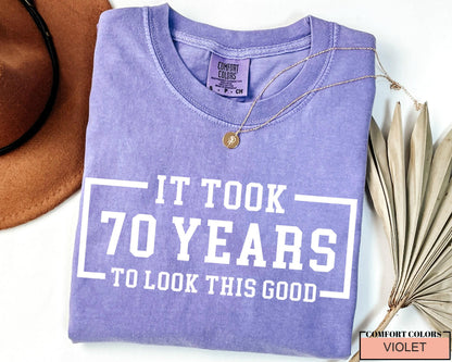 Personalized 70th Birthday Shirt: Custom Year, Comfort Colors Cotton