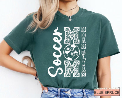Personalized Soccer Mom Shirt: Custom Kids Names, Comfort Colors Tee