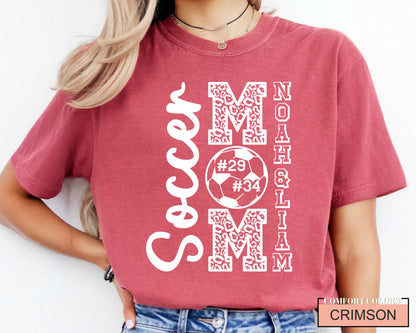 Personalized Soccer Mom Shirt: Custom Kids Names, Comfort Colors Tee