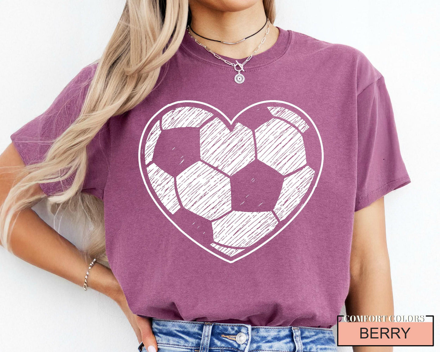 Soccer Ball Heart Shirt, Cheer Soccer Mom Tee