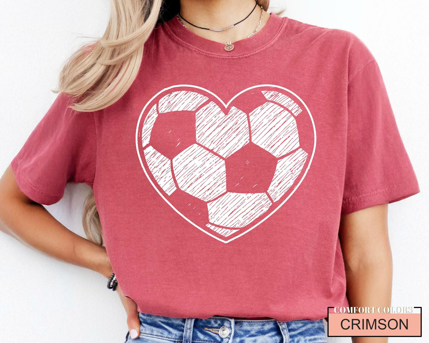 Soccer Ball Heart Shirt, Cheer Soccer Mom Tee