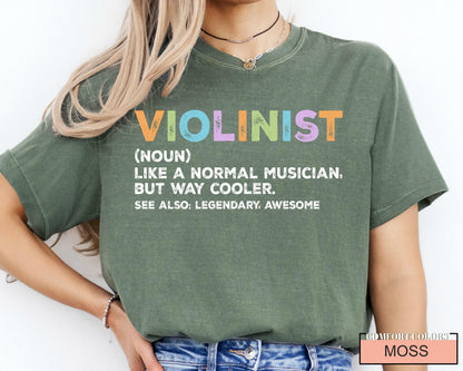 Violinist Definition Shirt: Music Lover Gift, Orchestra Player