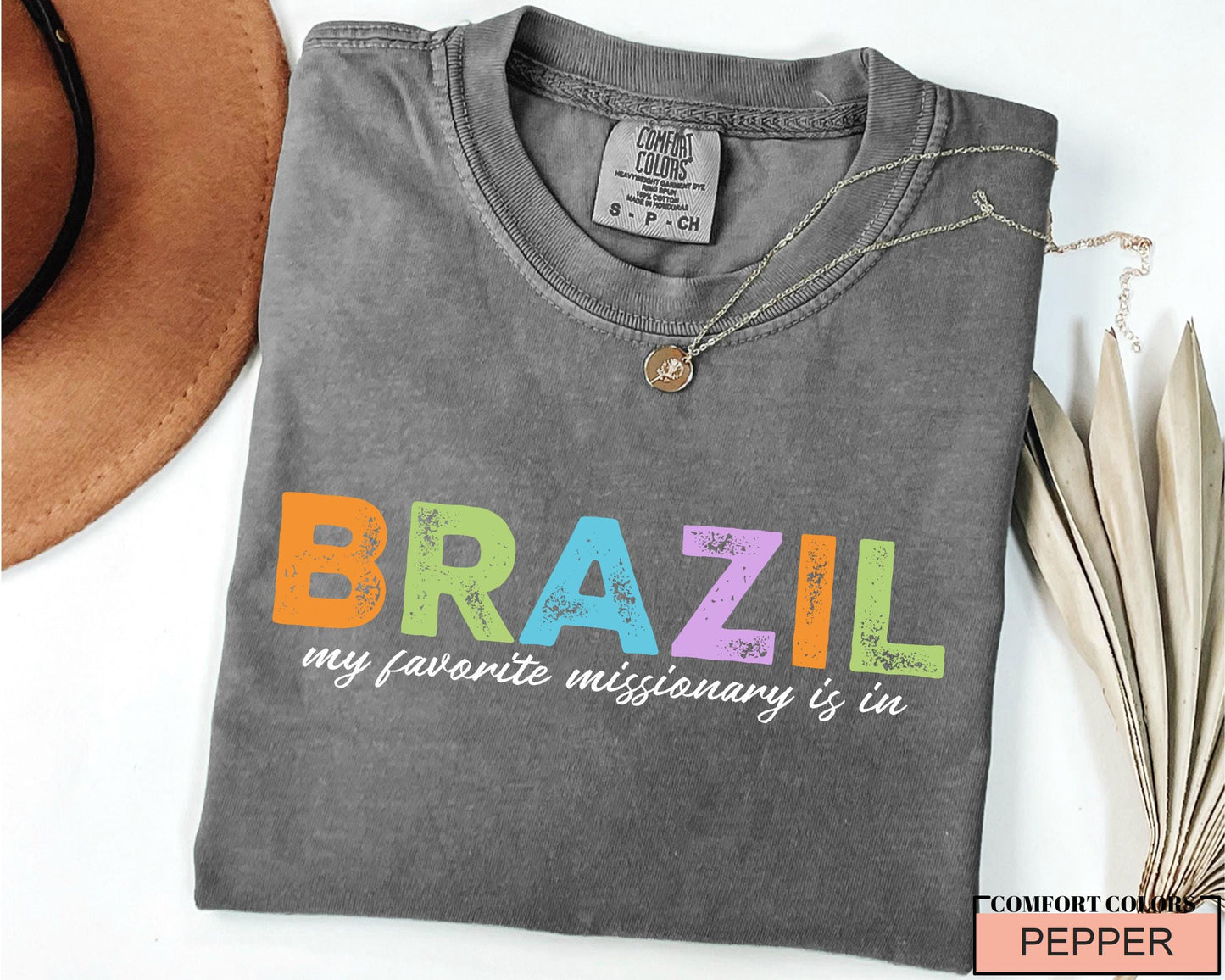 Missionary Mom T-Shirt: LDS Gift, USA & Brazil Heritage