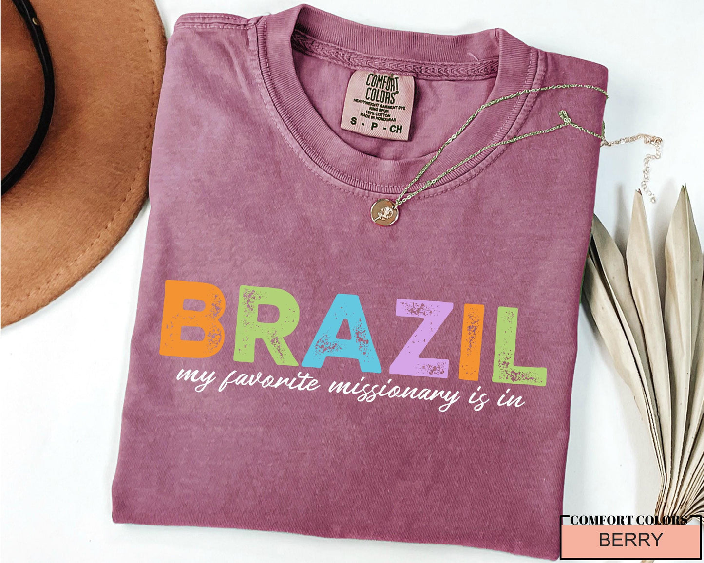 Missionary Mom T-Shirt: LDS Gift, USA & Brazil Heritage