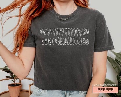 Dental Shirt: Types of Teeth - Dentist, Hygienist, Assistant Gift