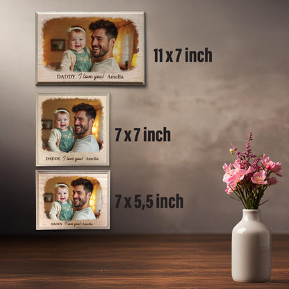 Personalized Baseball Dad Wood Frame, Father's Day Gift
