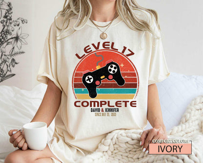 17th Anniversary Gamer T-Shirt: Level 17 Complete Matching Shirts