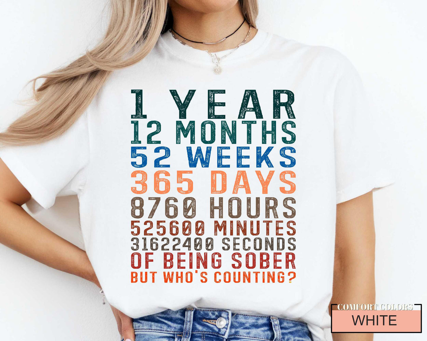 One Year Sober Shirt: AA NA Recovery Gift