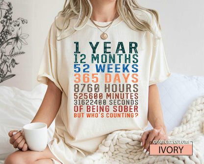 One Year Sober Shirt: AA NA Recovery Gift