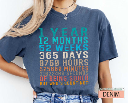 One Year Sober Shirt: AA NA Recovery Gift