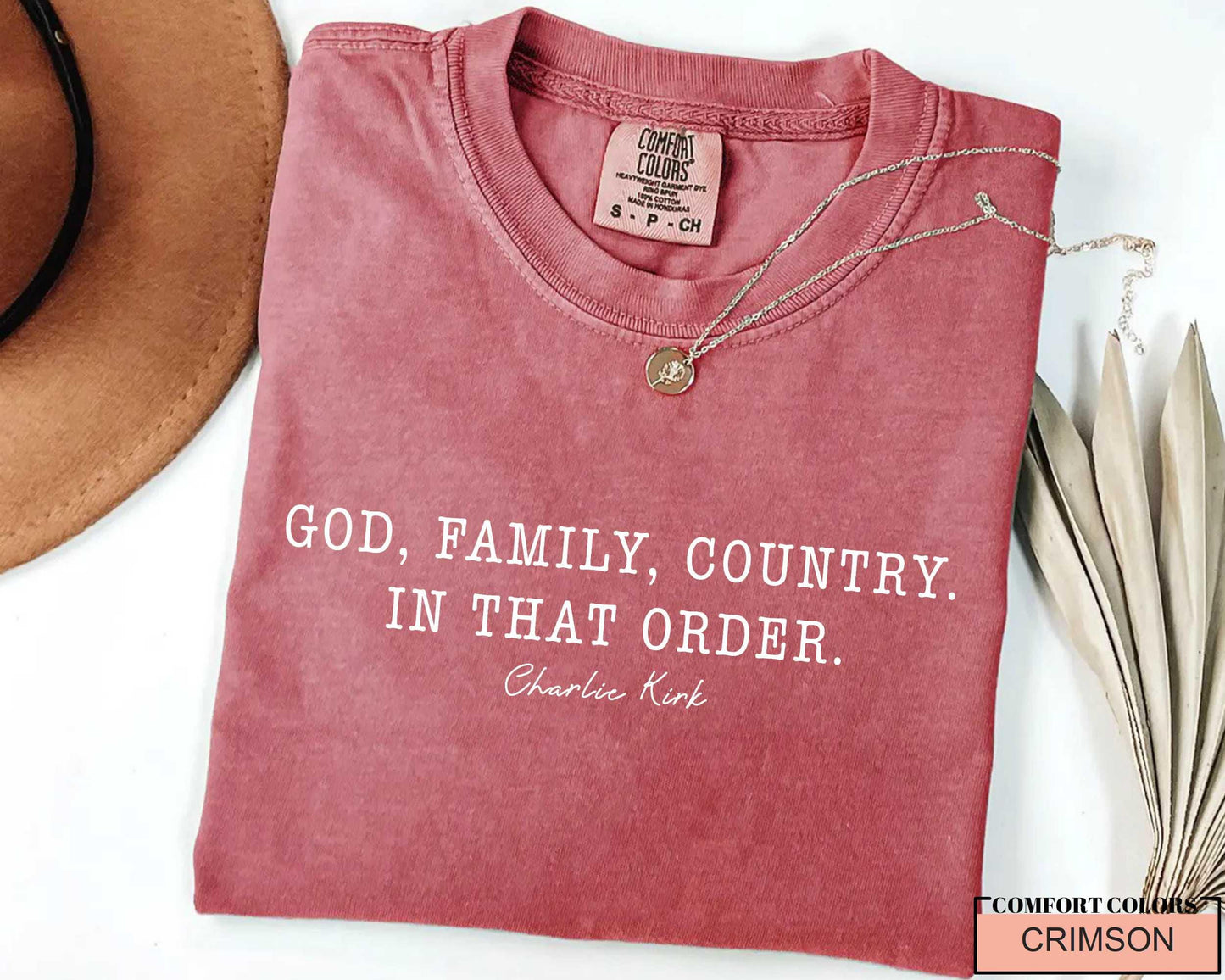 God Family Country Shirt: Christian Patriotic USA Pride - Comfort Colors Tee