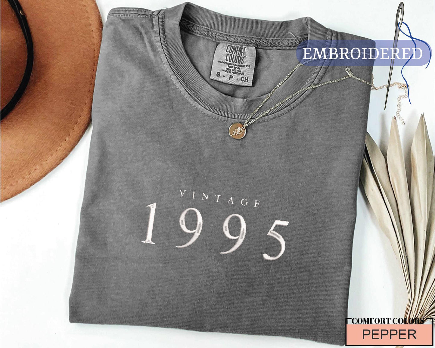 Vintage 1995 Embroidered Shirt - Personalized 30th Birthday Gift