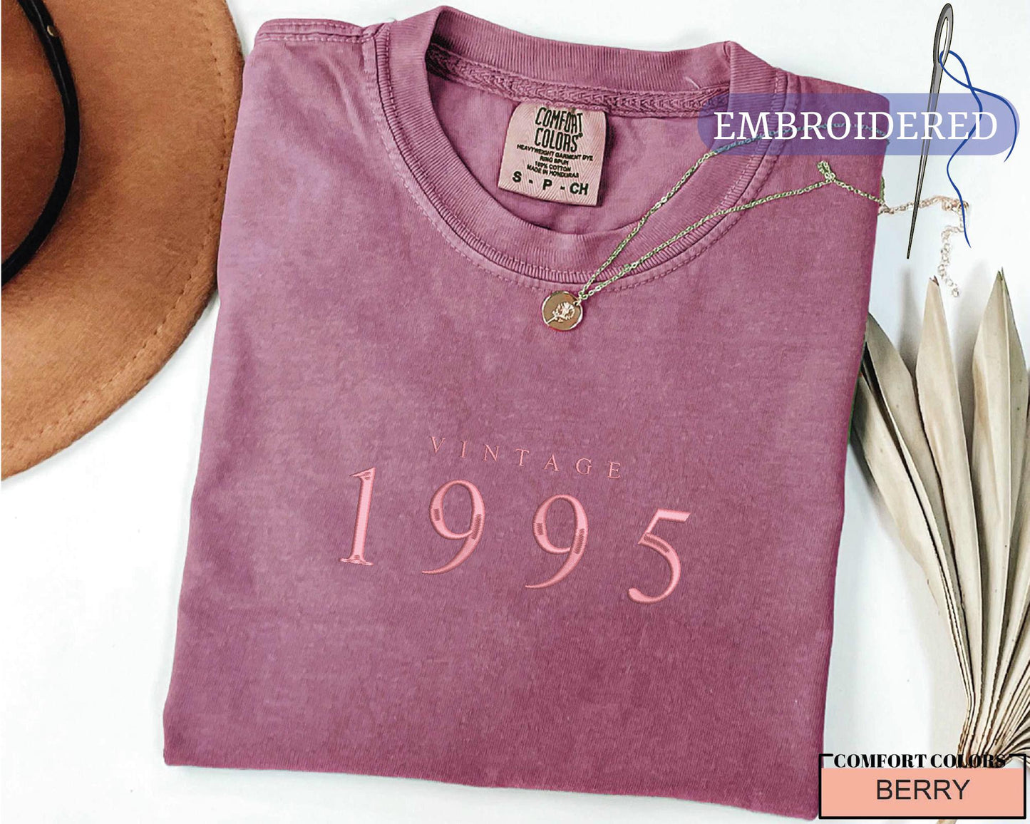 Vintage 1995 Embroidered Shirt - Personalized 30th Birthday Gift