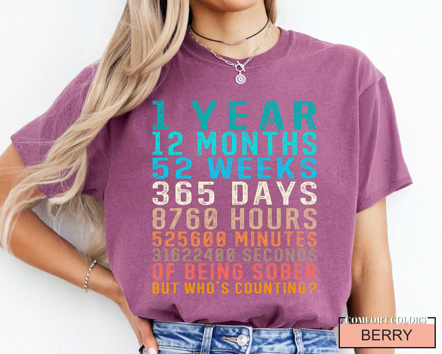 One Year Sober Shirt: AA NA Recovery Gift