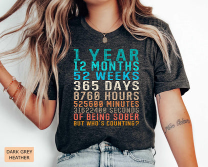 One Year Sober Shirt: AA NA Recovery Gift