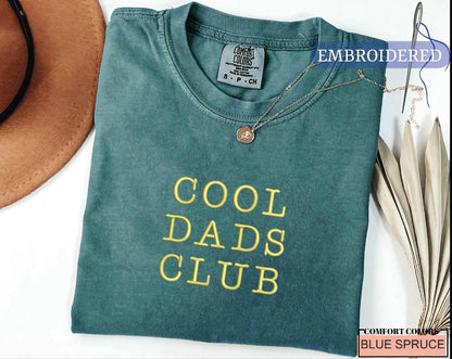 Cool Dads Club Embroidered Shirt - New Father Outfit