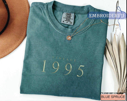 Vintage 1995 Embroidered Shirt - Personalized 30th Birthday Gift