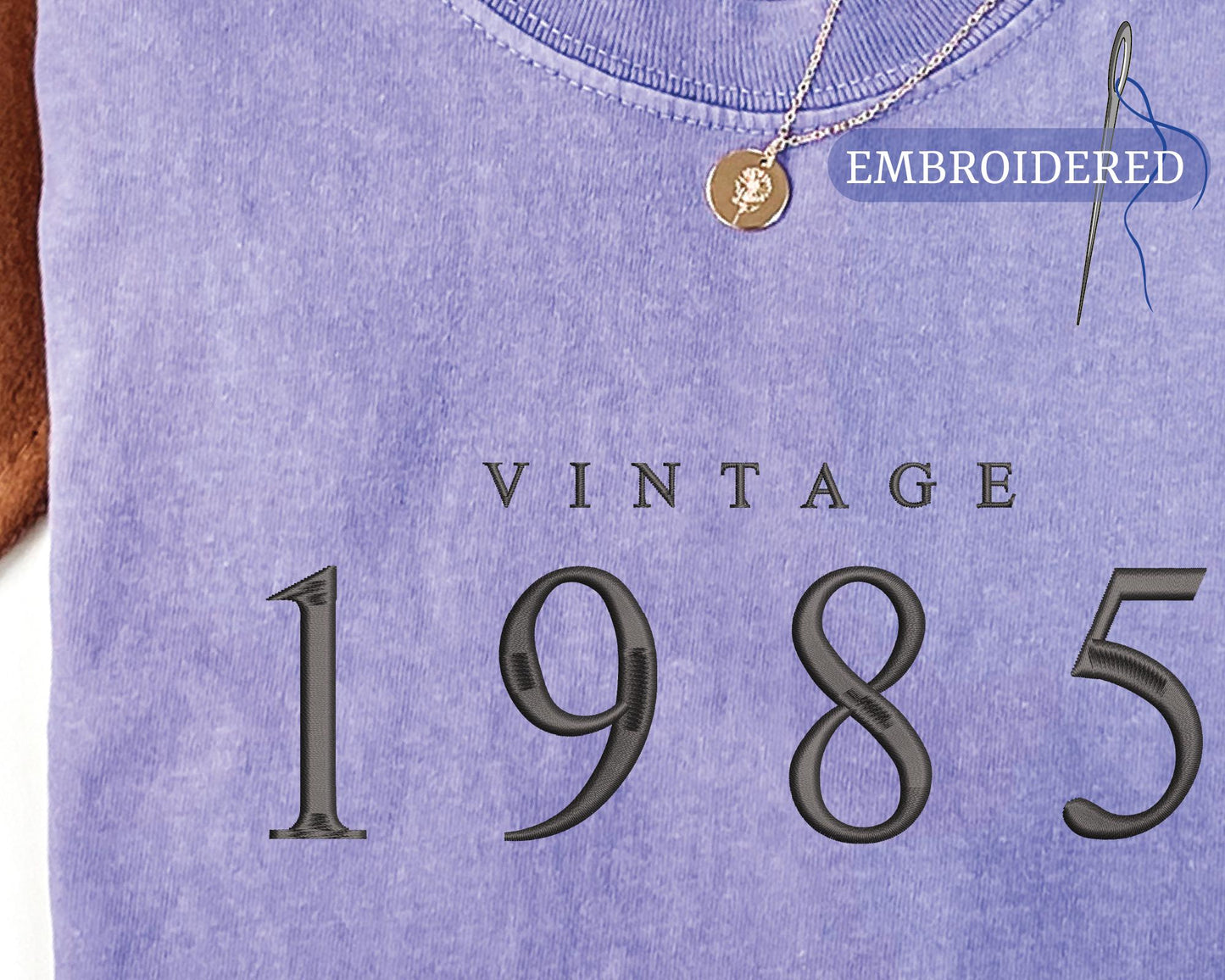 Vintage 1985 Embroidered Shirt - Custom Year 40th Birthday Top for Mom or Dad