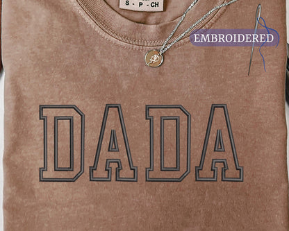 Embroidered Dada Shirt - First Time Father Outfit