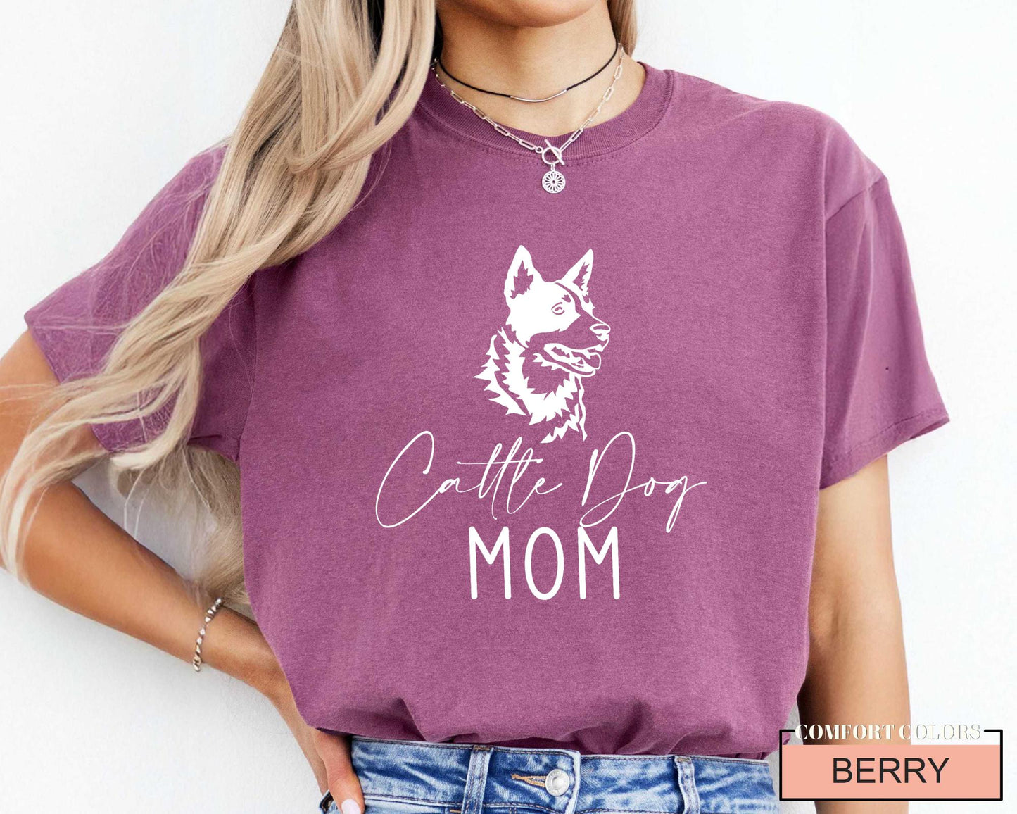 Cattle Dog Mom T-Shirt - Australian Red Heeler Breed Shirt