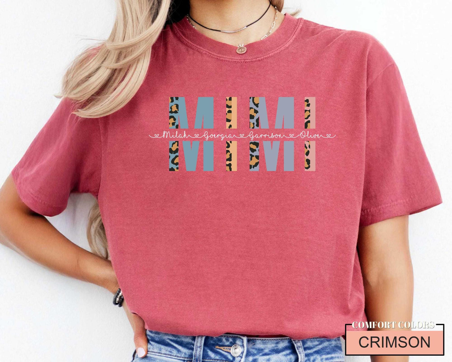 Custom Mimi Shirt with Grandkids Names - Grandma Gift