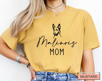 Malinois Mom T-Shirt: Belgian Shepherd Dog Lover Gift