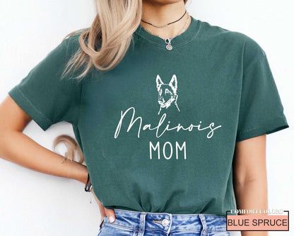 Malinois Mom T-Shirt: Belgian Shepherd Dog Lover Gift