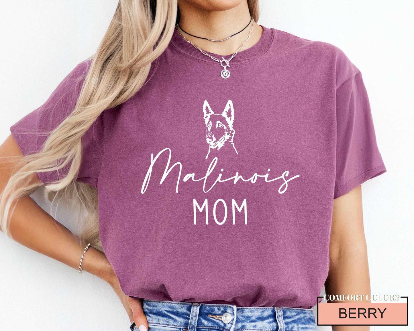 Malinois Mom T-Shirt: Belgian Shepherd Dog Lover Gift
