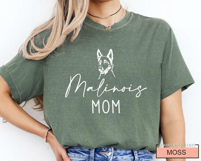 Malinois Mom T-Shirt: Belgian Shepherd Dog Lover Gift