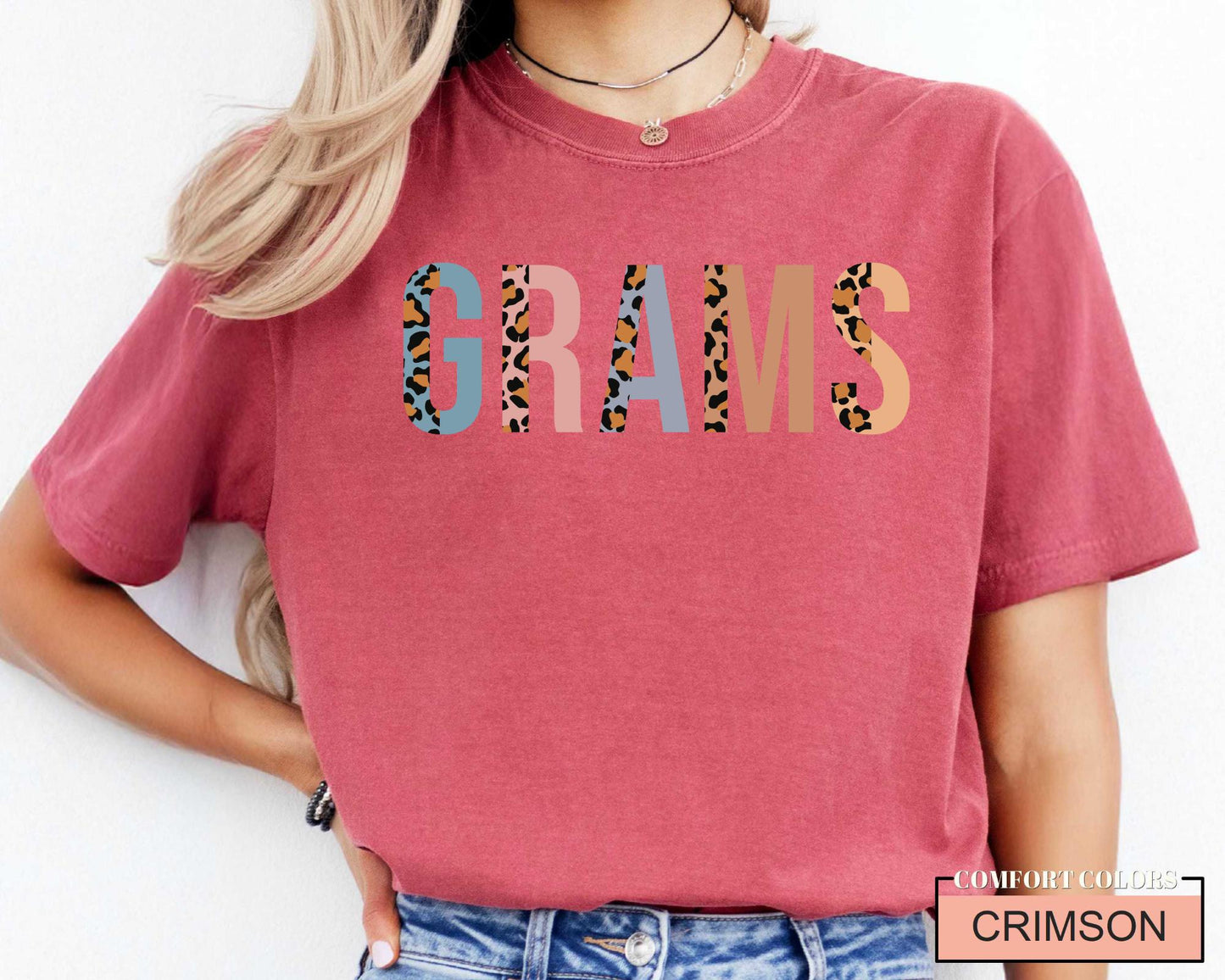 Grams Shirt, Leopard Print Grandma Tee, Mothers Day Gift
