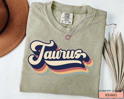 Retro Taurus Zodiac T-Shirt: Unisex Birthday Gift