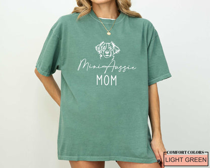 Mini Aussie Mom T-Shirt: Miniature Australian Shepherd Dog Gift