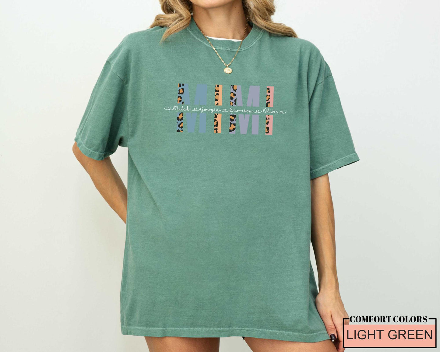 Custom Mimi Shirt with Grandkids Names - Grandma Gift