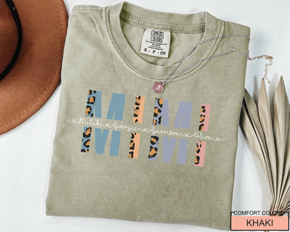 Custom Mimi Shirt with Grandkids Names - Grandma Gift
