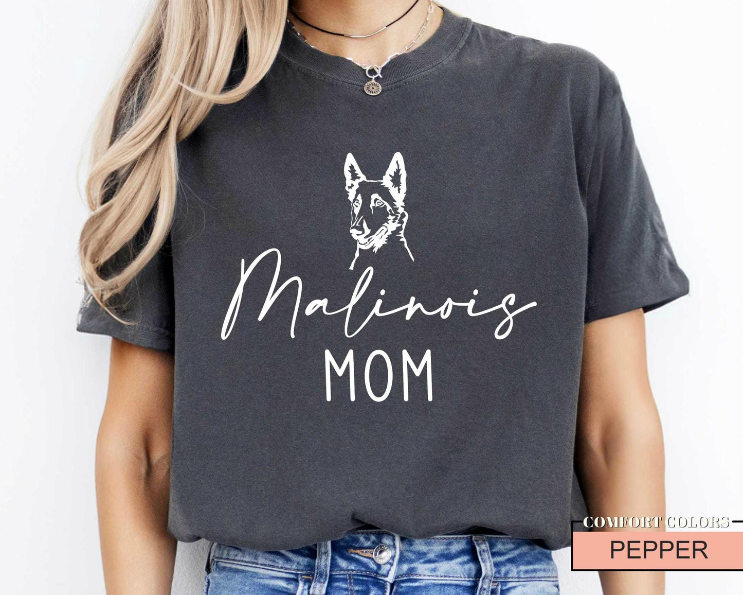 Malinois Mom T-Shirt: Belgian Shepherd Dog Lover Gift