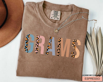 Grams Shirt, Leopard Print Grandma Tee, Mothers Day Gift