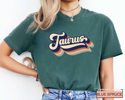 Retro Taurus Zodiac T-Shirt: Unisex Birthday Gift