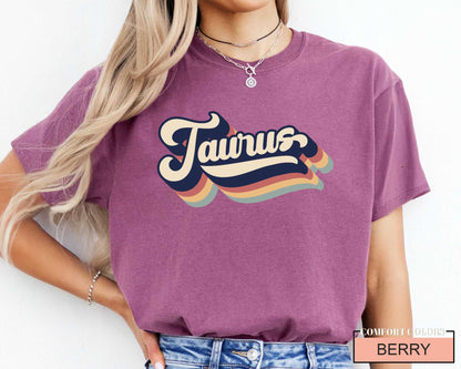 Retro Taurus Zodiac T-Shirt: Unisex Birthday Gift